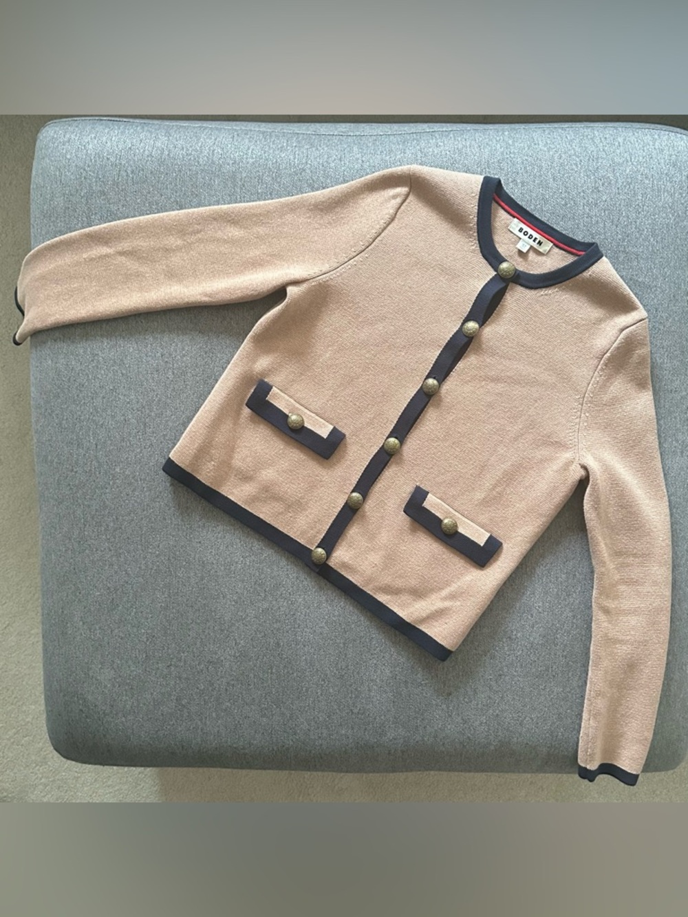 Boden Holly Knitted Jacket 100% Cotton Size 8